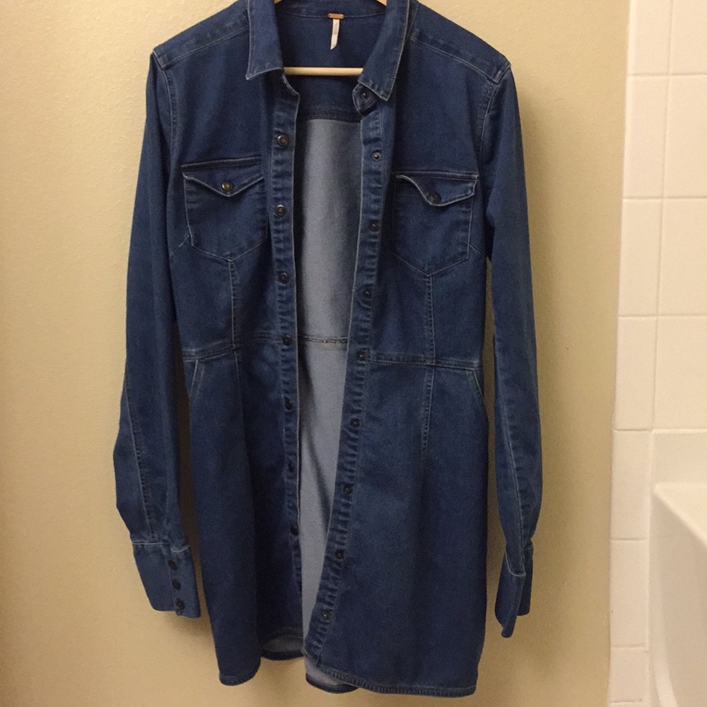 Free People Midi Jean Jacket